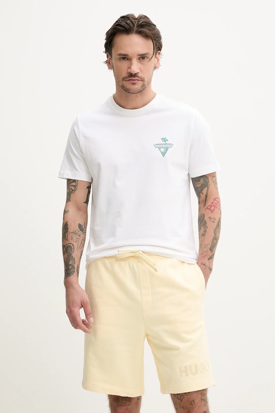 Guess Jeans t-shirt bawełniany nadruk biały M5GI55.K8FQ4