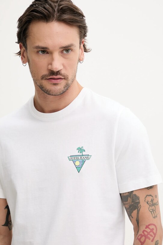 Guess Jeans t-shirt bawełniany biały M5GI55.K8FQ4