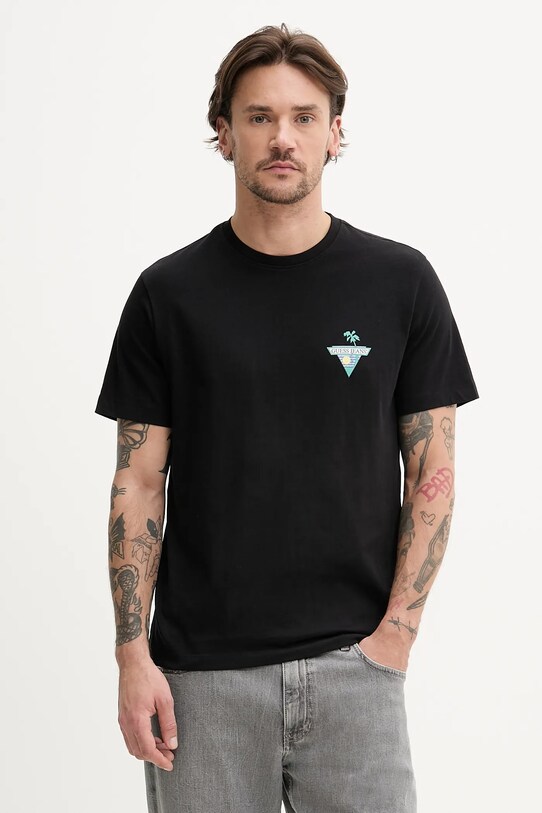 Guess Jeans t-shirt bawełniany nadruk czarny M5GI55.K8FQ4