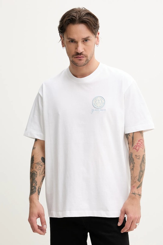 Guess Jeans tricou din bumbac imprimeu alb M5GI56.K8FQ4