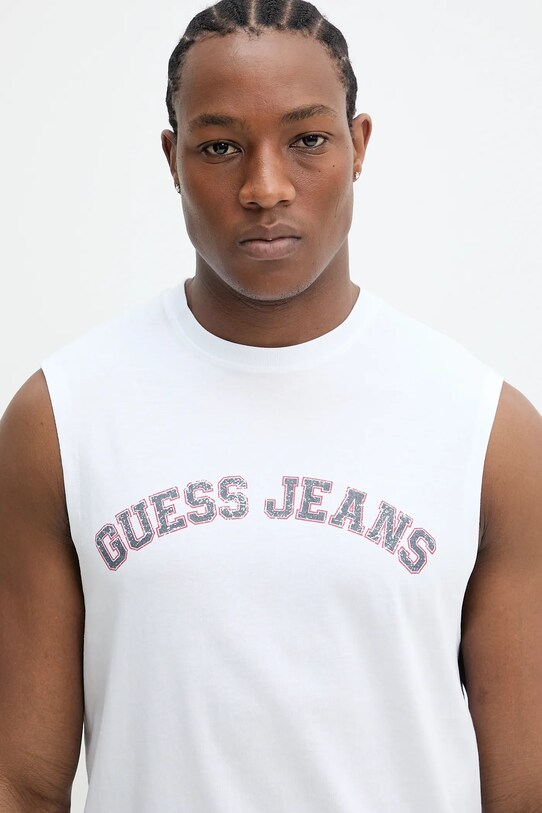 Guess Jeans tricou din bumbac alb M5GP31.K8HM0