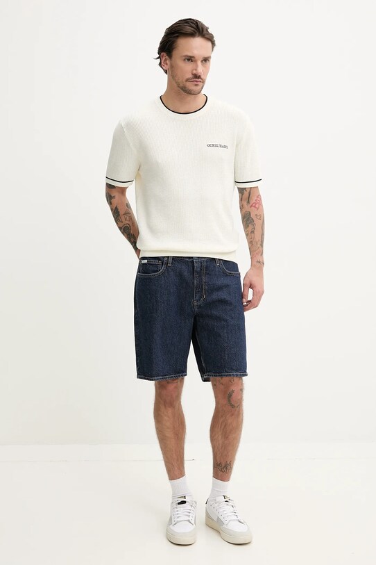 Guess Jeans t-shirt bawełniany M5GR17.Z3HM1 beżowy SS25