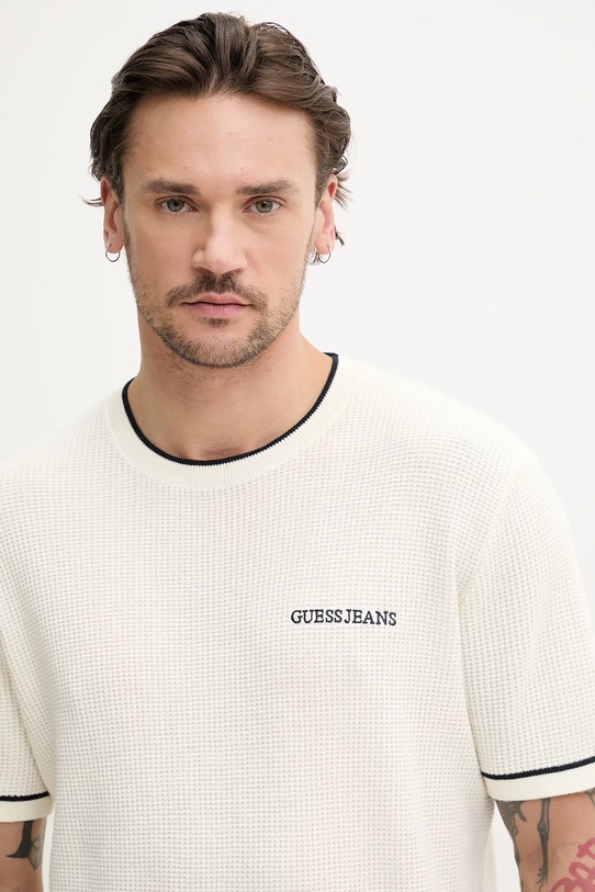 Guess Jeans tricou din bumbac bej M5GR17.Z3HM1