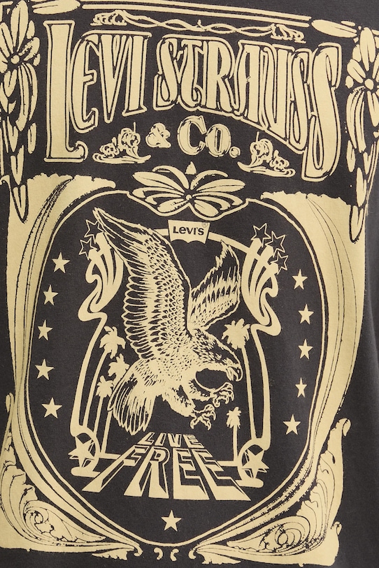 Βαμβακερό μπλουζάκι Levi's GRAPHIC CREWNECK TEE 22491.1854 γκρί