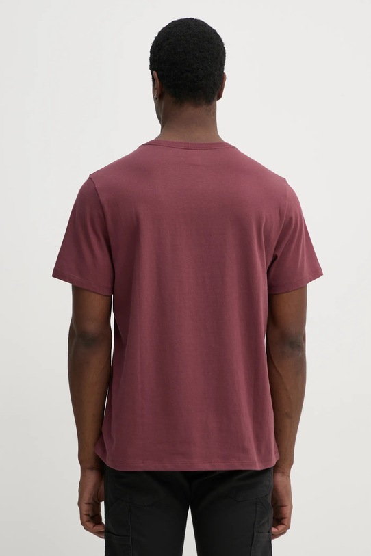 Odzież Levi's t-shirt bawełniany SS ORIGINAL HM TEE 56605.0199 bordowy