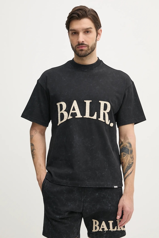 BALR. t-shirt bawełniany aplikacja czarny B1112.1284