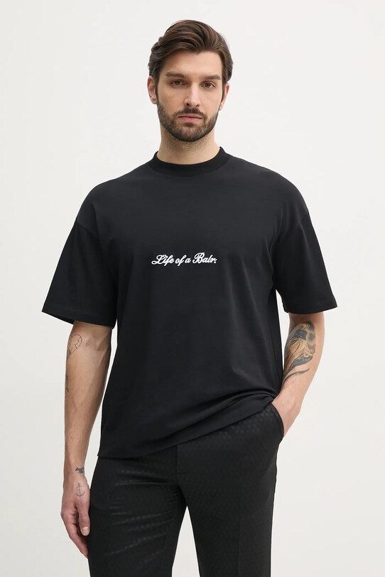 BALR. t-shirt bawełniany aplikacja czarny B1112.1285