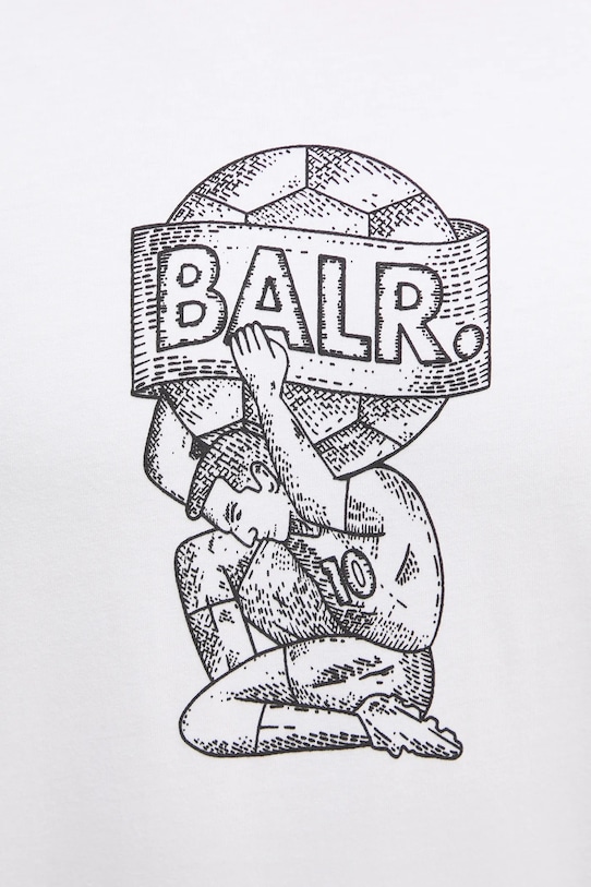 BALR. t-shirt bawełniany B1112.1292 biały