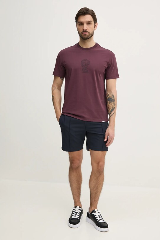 BALR. tricou din bumbac B1112.1292 burgundia SS25