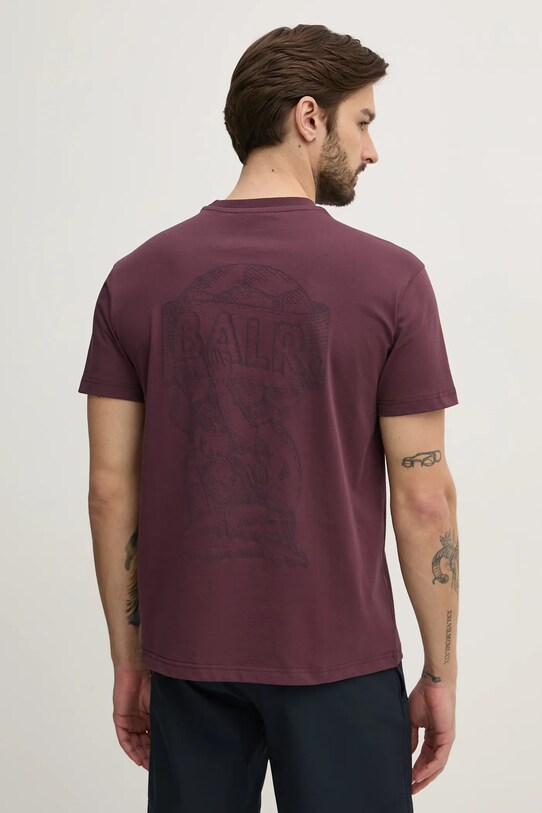 Îmbrăcăminte BALR. tricou din bumbac B1112.1292 burgundia