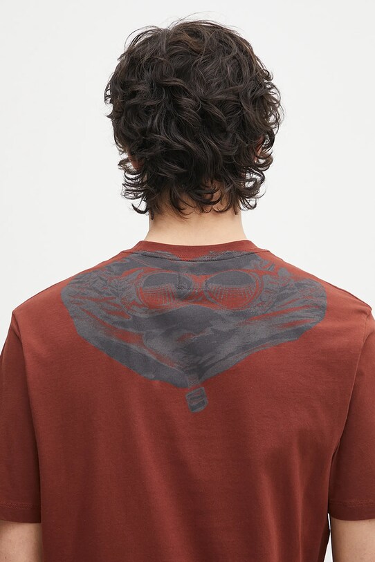C.P. Company tricou din bumbac 18CMTS030A005100W portocaliu