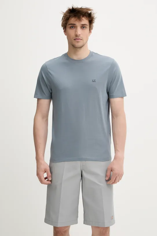C.P. Company t-shirt bawełniany nadruk szary 18CMTS030A005100W