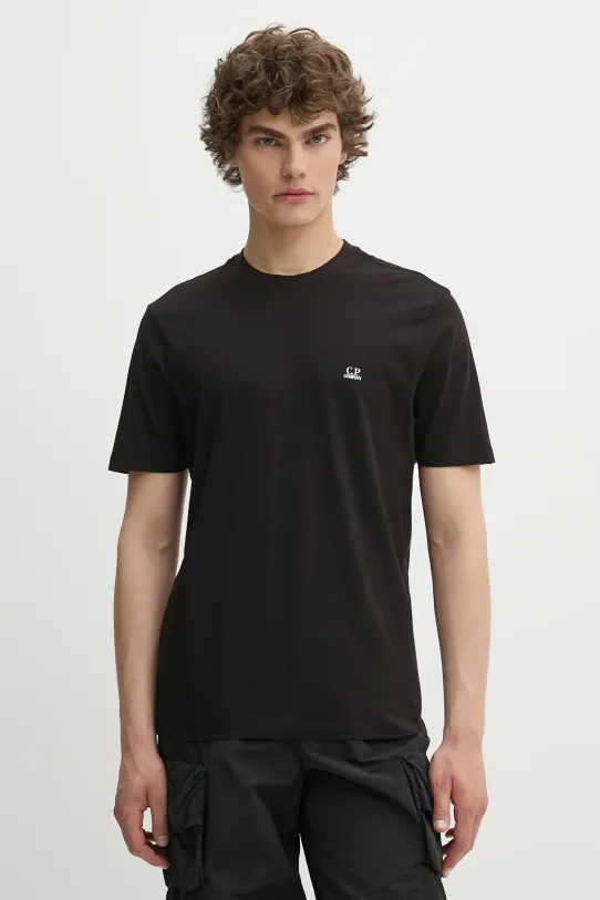 Хлопковая футболка C.P. Company хлопок чёрный 18CMTS030A005100W