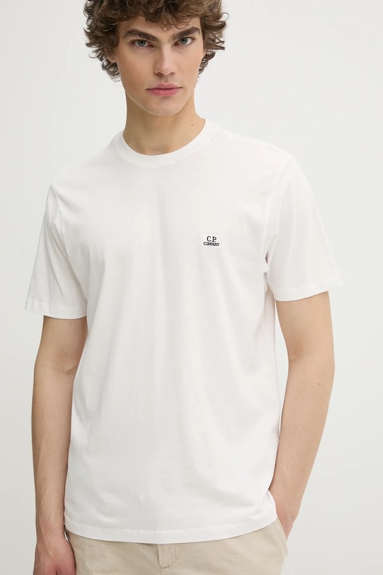 C.P. Company t-shirt bawełniany biały 18CMTS031A005100W