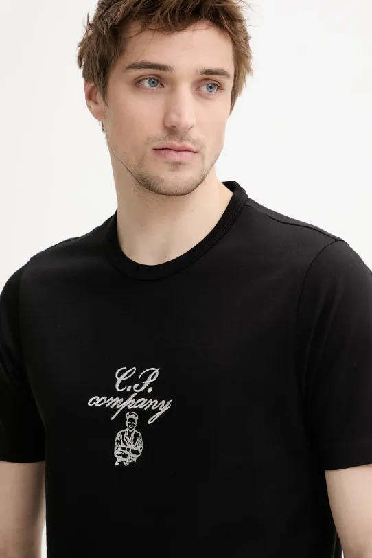 Bavlnené tričko C.P. Company čierna 18CMTS109A110301W