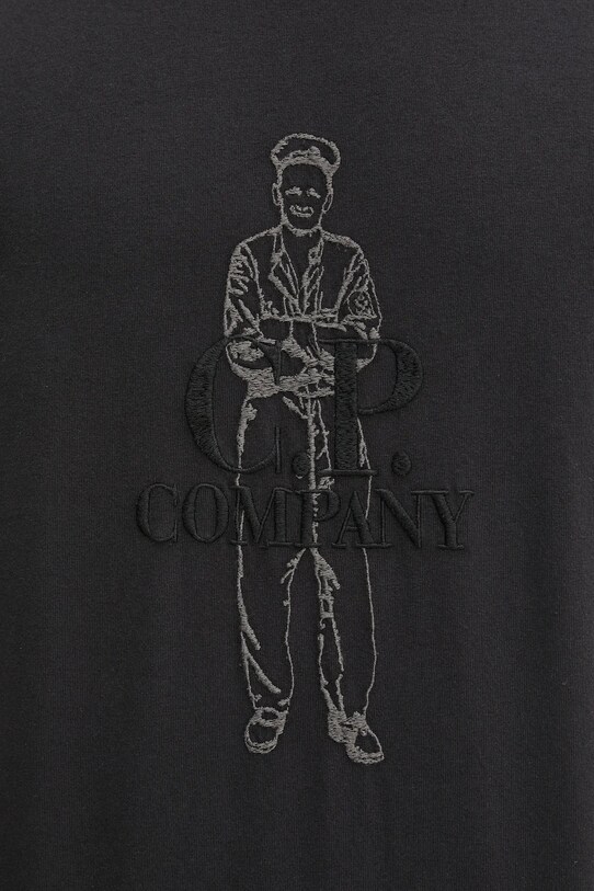 Bavlnené tričko C.P. Company 18CMTS288A006057O čierna