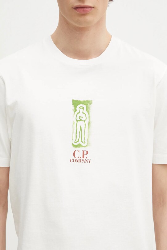Бавовняна футболка C.P. Company бежевий 18CMTS310A005431G