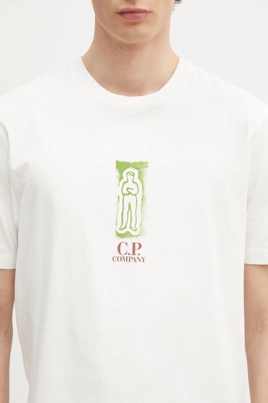 Памучна тениска C.P. Company бежов 18CMTS310A005431G