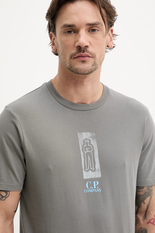 C.P. Company t-shirt bawełniany szary 18CMTS310A005431G