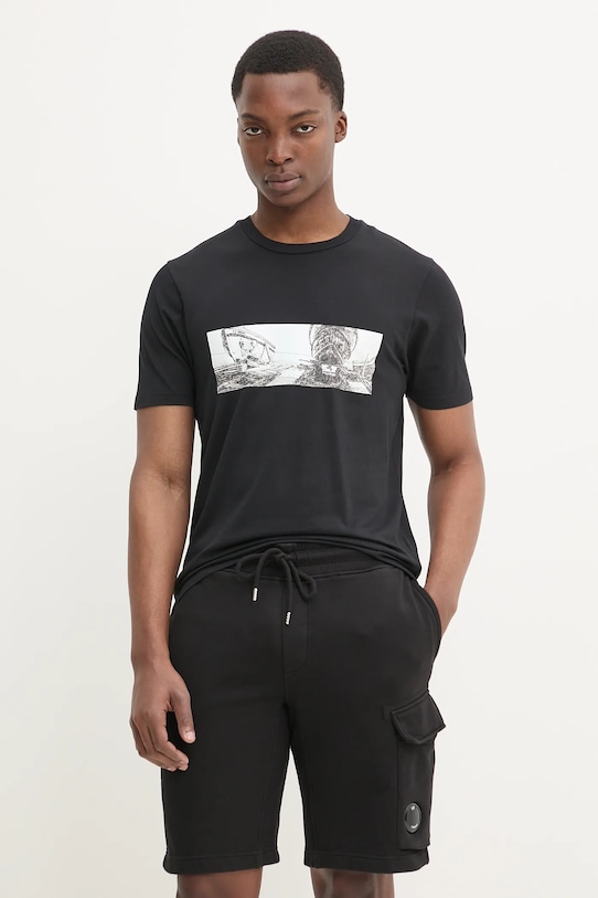 Odzież C.P. Company t-shirt bawełniany 18CMTS319A005431G czarny