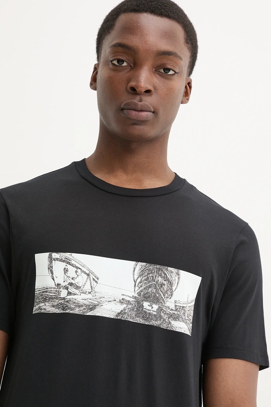 C.P. Company t-shirt bawełniany 18CMTS319A005431G czarny