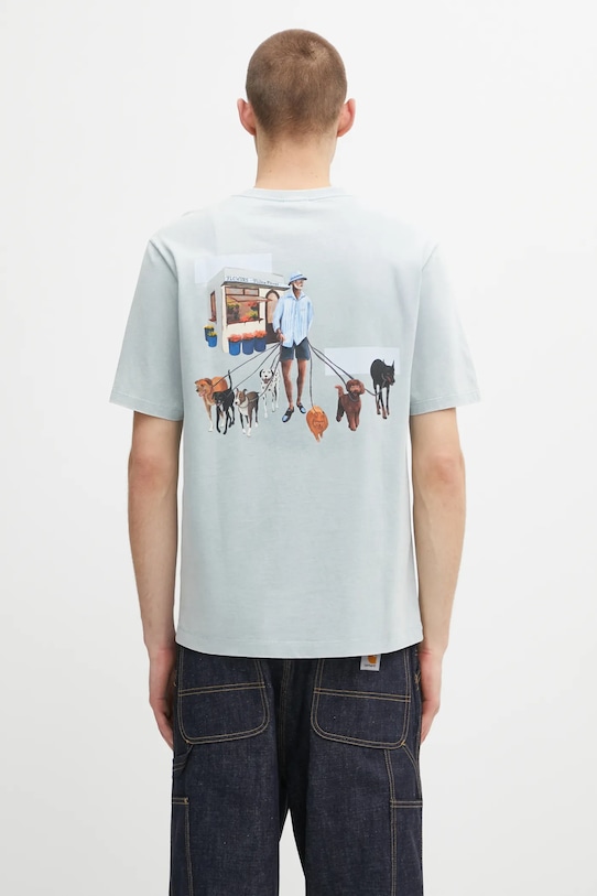 Filling Pieces cotton t-shirt Dog Walker regular blue 74499819980