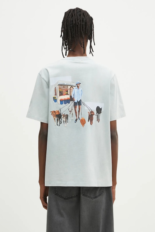 Îmbrăcăminte Filling Pieces tricou din bumbac Dog Walker 74499819980 albastru