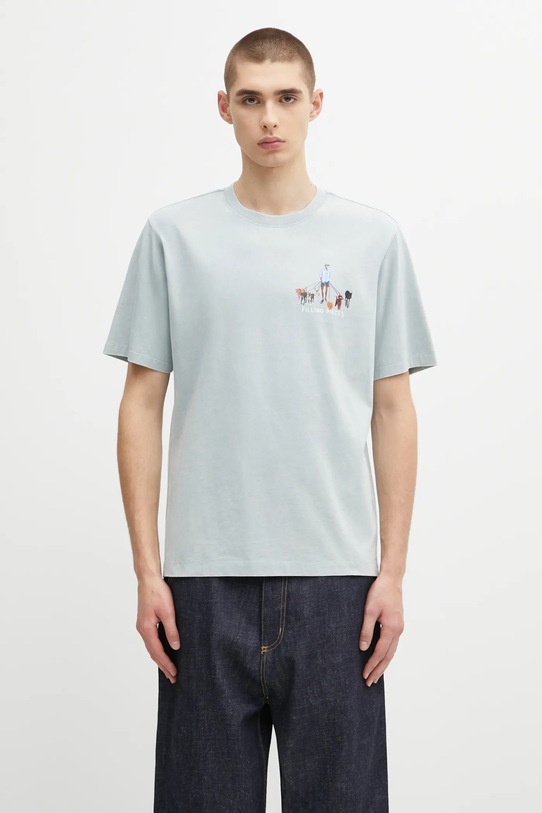 Clothing Filling Pieces cotton t-shirt Dog Walker 74499819980 blue