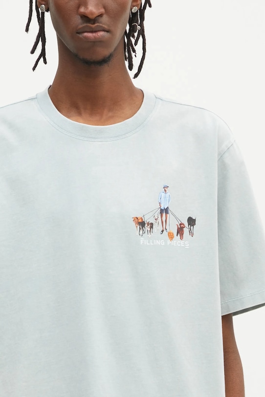 Filling Pieces tricou din bumbac Dog Walker albastru 74499819980
