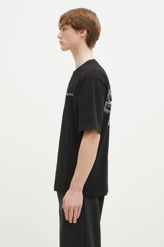 Filling Pieces t-shirt in cotone Chrome Flower 74499821861 nero SS25