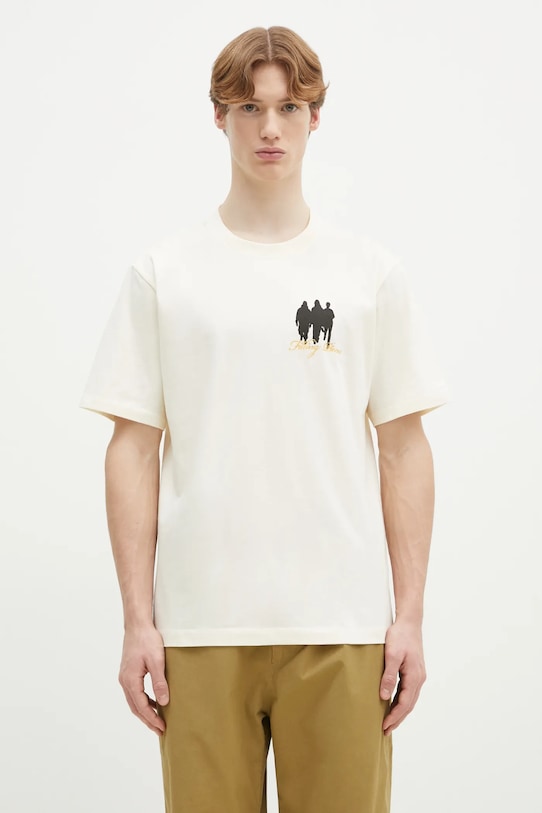 Îmbrăcăminte Filling Pieces tricou din bumbac United by Generations 74499879936 bej