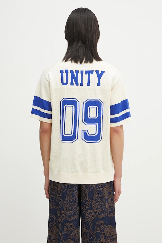 Odzież Filling Pieces t-shirt Knit Jersey American Football 91099059936 beżowy