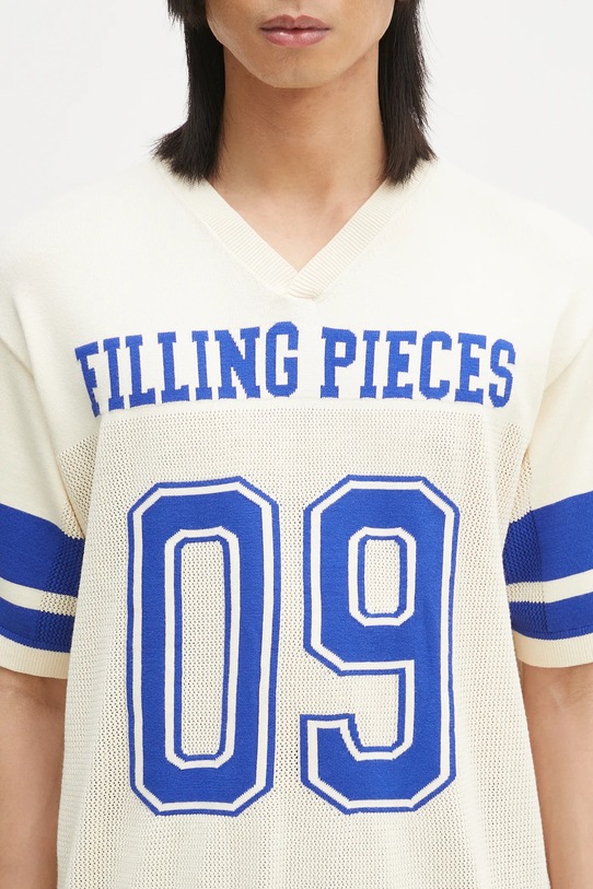 Filling Pieces t-shirt Knit Jersey American Football beżowy 91099059936