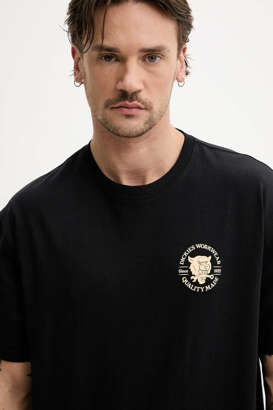 Dickies tricou din bumbac negru DK0A4ZARBLK1