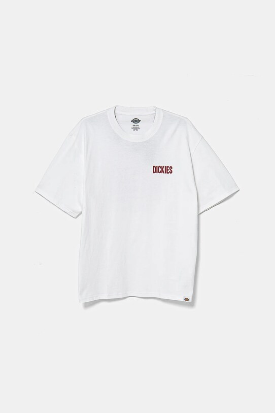 Памучна тениска Dickies DK0A4Z8U0WH1 бял SS25