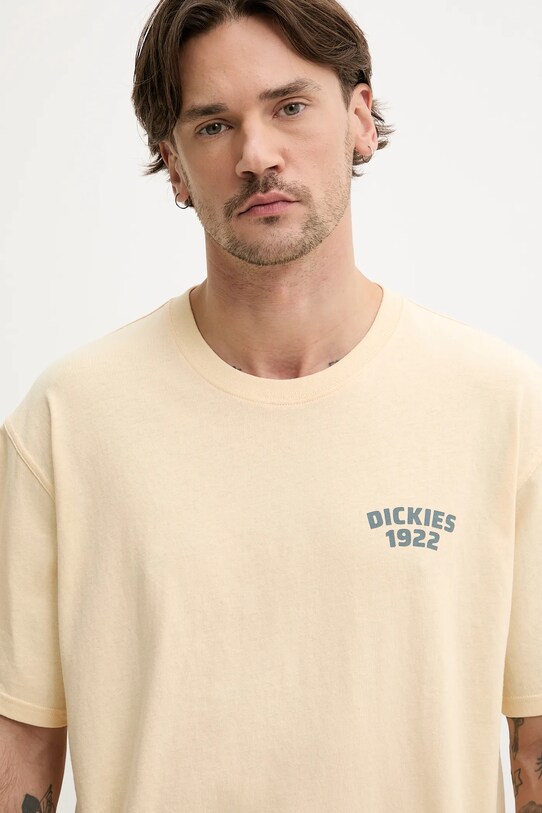 Dickies tricou din bumbac galben DK0A4Z96K531