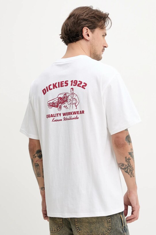 Памучна тениска Dickies стандартна бял DK0A4Z960WH1