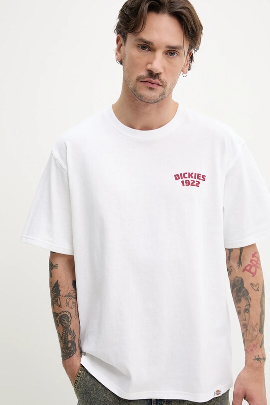 Памучна тениска Dickies бял DK0A4Z960WH1