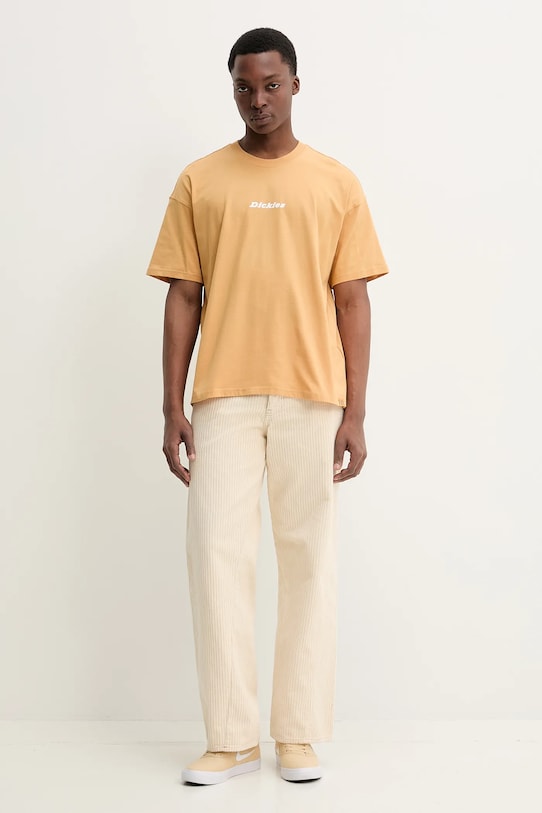 Хлопковая футболка Dickies DK0A4YRNK411 жёлтый SS25