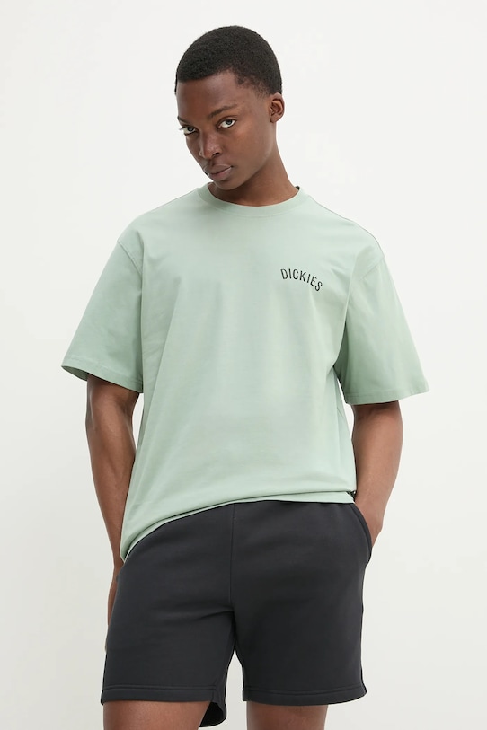 Ρούχα Βαμβακερό μπλουζάκι Dickies DK0A4Z99K361 πράσινο