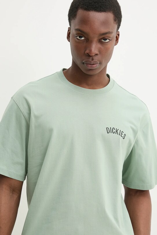 Βαμβακερό μπλουζάκι Dickies πράσινο DK0A4Z99K361