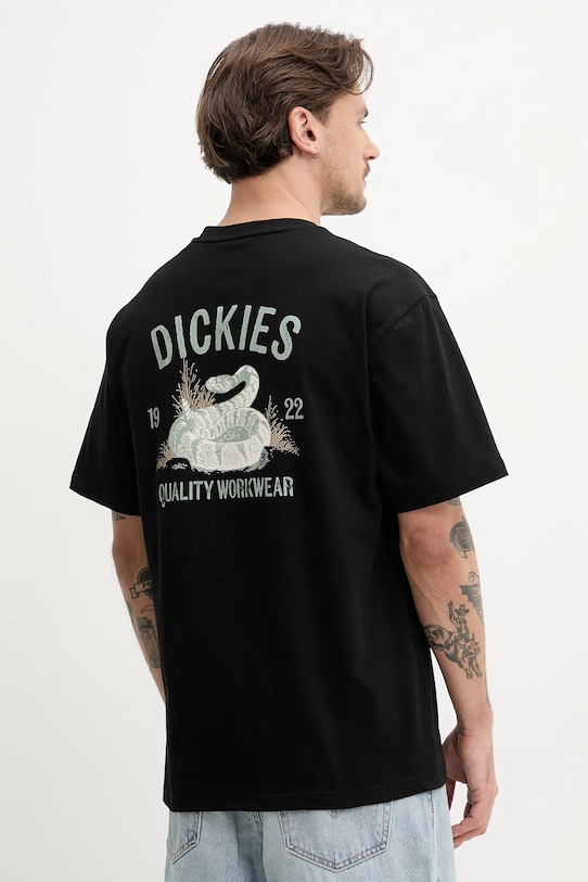 Dickies tricou din bumbac print negru DK0A4Z99BLK1