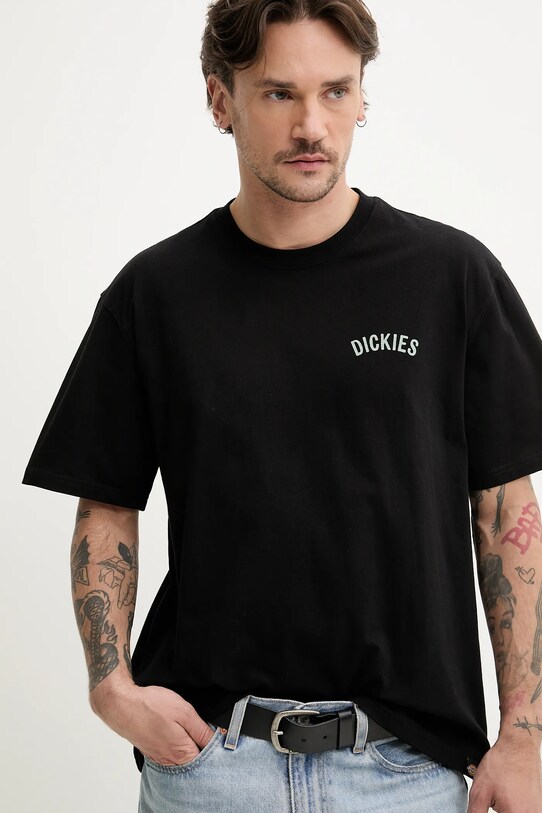 Dickies tricou din bumbac negru DK0A4Z99BLK1