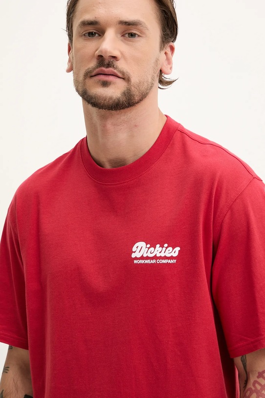 Dickies t-shirt bawełniany czerwony DK0A4Z8Z0ER1