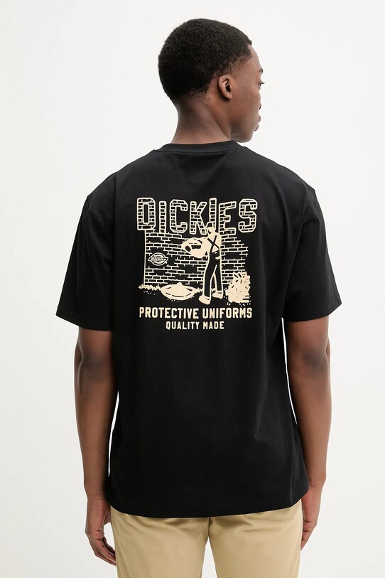 Βαμβακερό μπλουζάκι Dickies μαύρο DK0A4Z8RBLK1