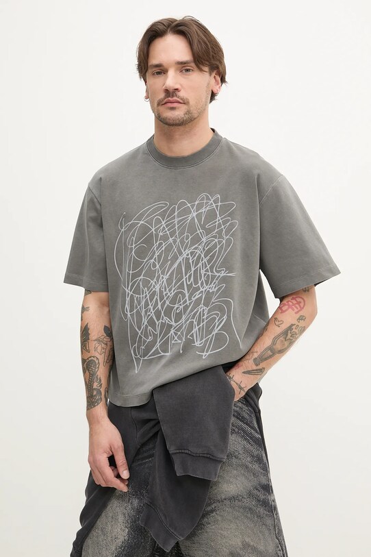 CAMPERLAB tricou din bumbac gri AU00020.001