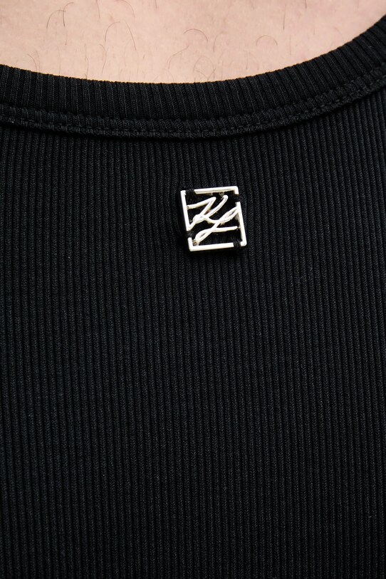 Karl Lagerfeld top bawełniany KL STUDIO 552206.755004 czarny