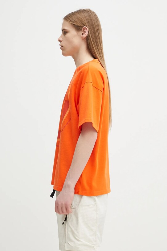 Napapijri t-shirt bawełniany S-Tusco NP0A4IEEA001 pomarańczowy SS25