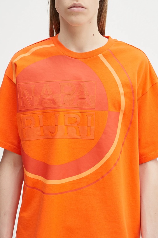 Napapijri t-shirt bawełniany S-Tusco pomarańczowy NP0A4IEEA001