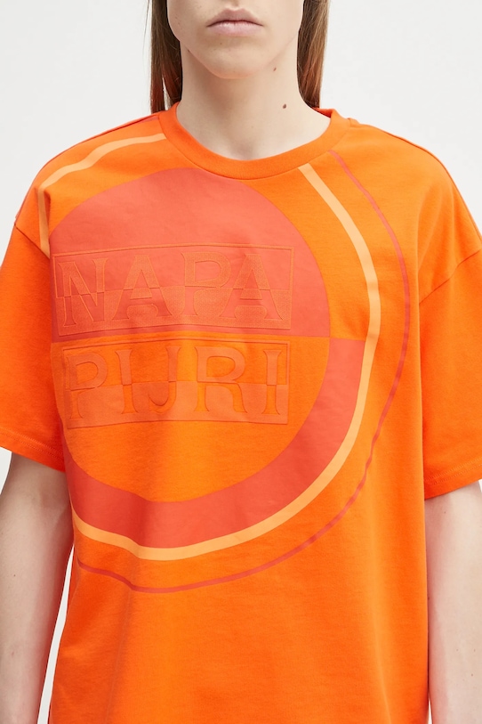 Napapijri cotton t-shirt S-Tusco orange NP0A4IEEA001